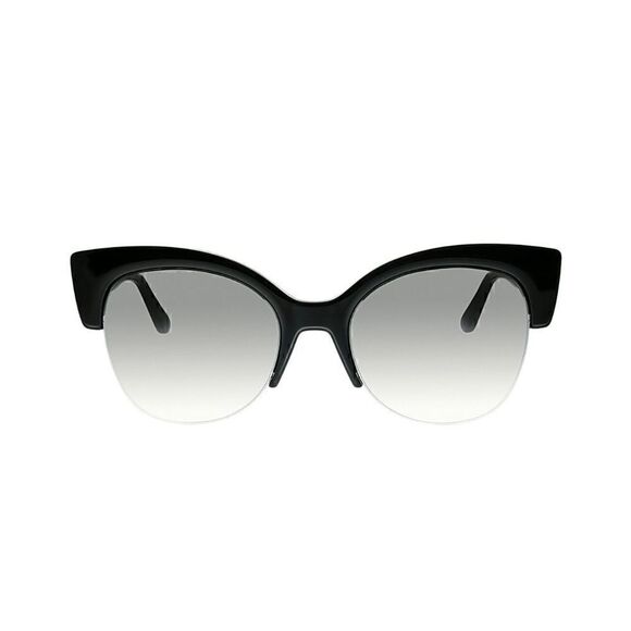 JIMMY CHOO Women\'s Oval 56mm Priya/S Black Glitter Sunglasses NEW WITH CASE $425 main image 9